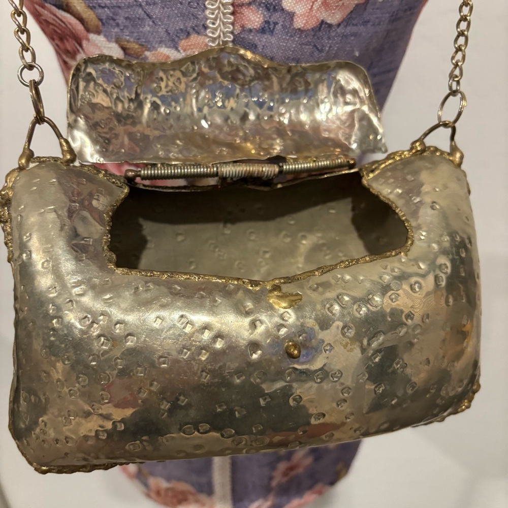 Vintage Mexican mixed metal copper brass shoulder bag - Picture 14 of 16